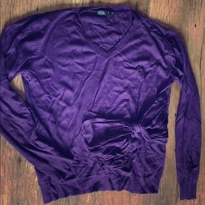 V-neck Sweater with Bow